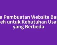 Jasa Pembuatan Website Banda Aceh untuk Kebutuhan Usaha yang Berbeda