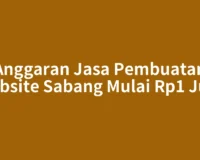 Anggaran Jasa Pembuatan Website Sabang Mulai Rp1 Juta